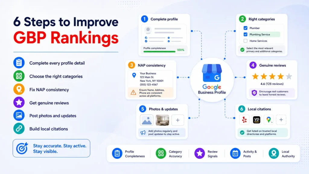 6 Steps to Improve GBP Ranking